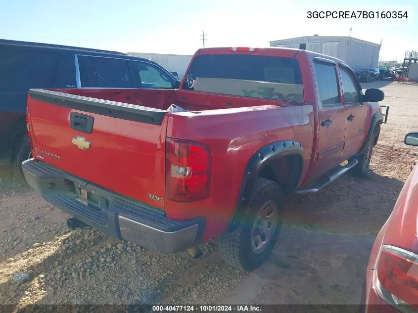 2011 Chevrolet Silverado 1500 Ls VIN: 3GCPCREA7BG160354 Lot: 40477124