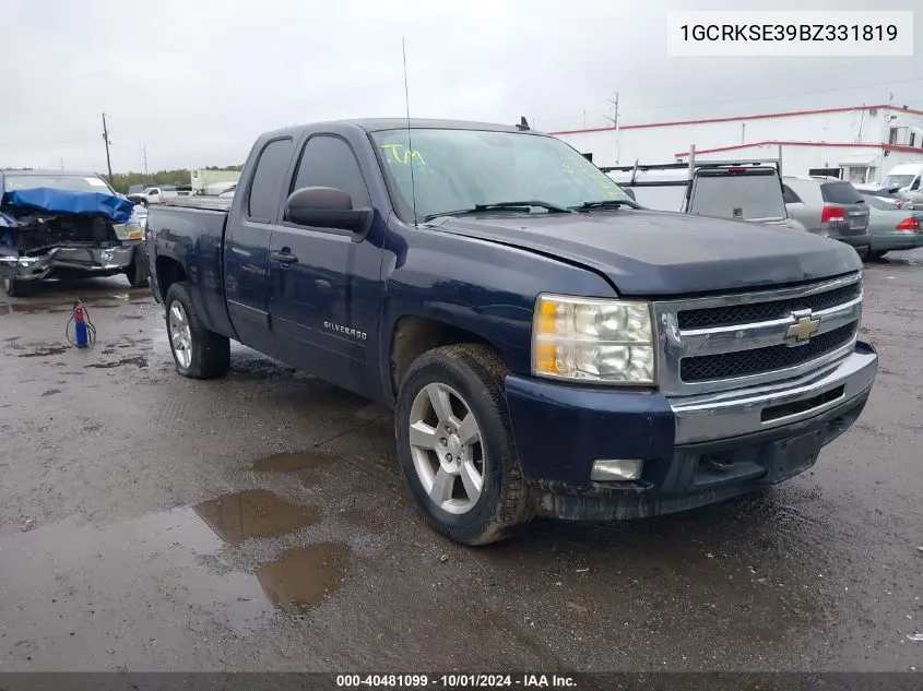 2011 Chevrolet Silverado 1500 Lt VIN: 1GCRKSE39BZ331819 Lot: 40481099