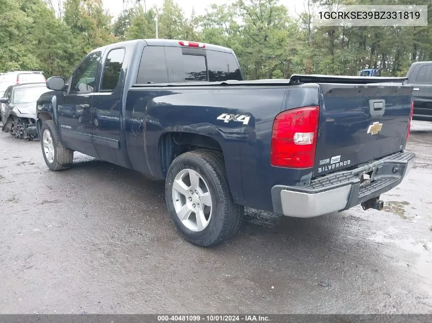 2011 Chevrolet Silverado 1500 Lt VIN: 1GCRKSE39BZ331819 Lot: 40481099