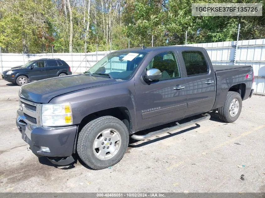 1GCPKSE37BF135726 2011 Chevrolet Silverado 1500 Lt