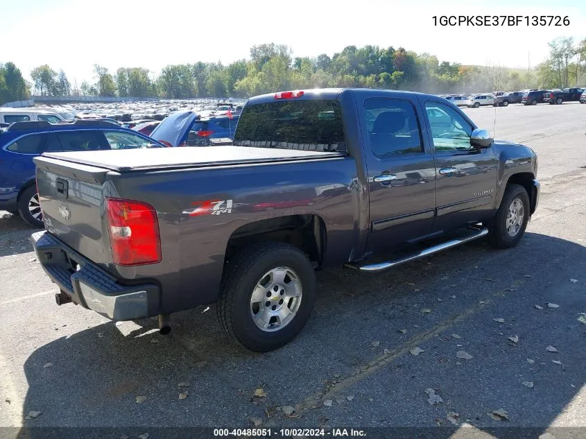 2011 Chevrolet Silverado 1500 Lt VIN: 1GCPKSE37BF135726 Lot: 40485051