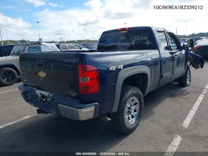 2011 Chevrolet Silverado 1500 Ls VIN: 1GCRKREA1BZ339212 Lot: 40486660