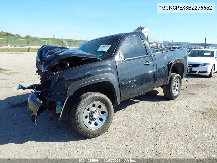 2011 Chevrolet Silverado 1500 Work Truck VIN: 1GCNCPEX3BZ276652 Lot: 40488094