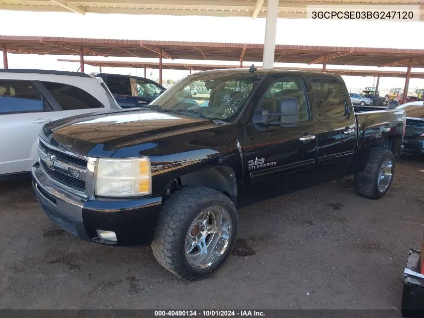 2011 Chevrolet Silverado 1500 Lt VIN: 3GCPCSE03BG247120 Lot: 40490134