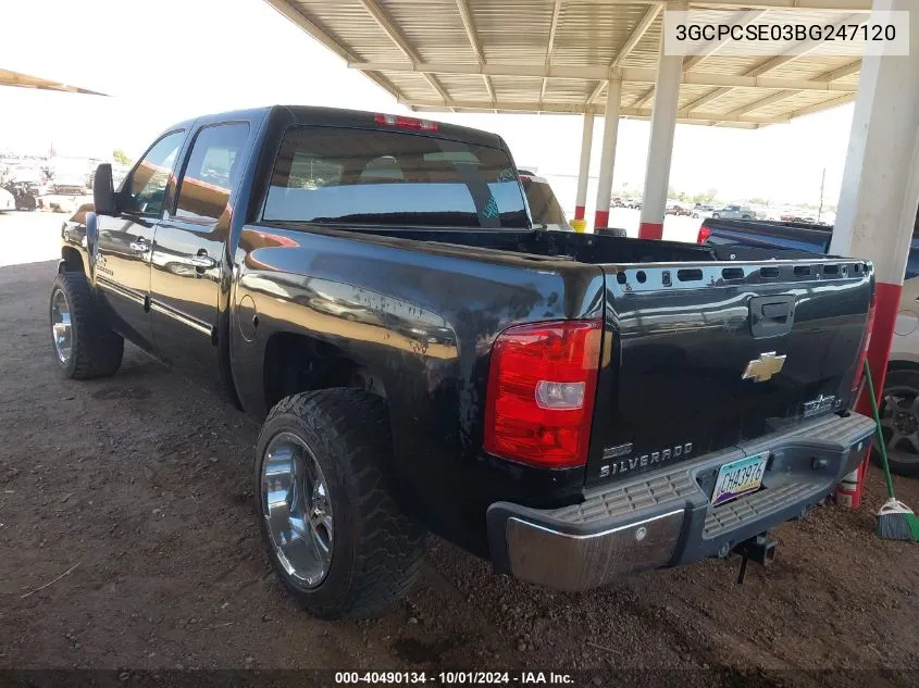 2011 Chevrolet Silverado 1500 Lt VIN: 3GCPCSE03BG247120 Lot: 40490134