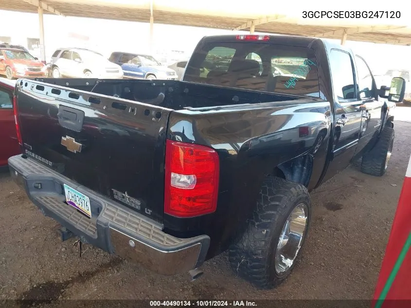 3GCPCSE03BG247120 2011 Chevrolet Silverado 1500 Lt