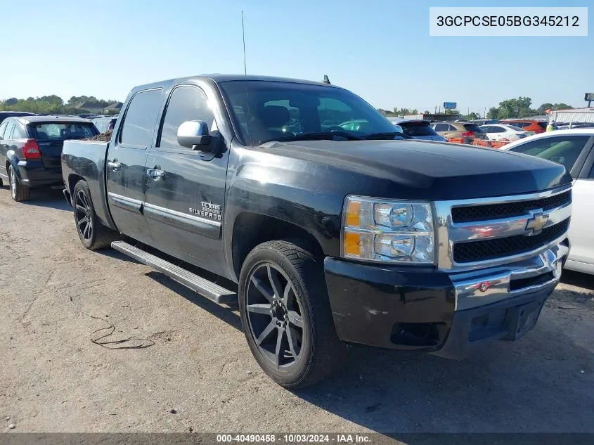 3GCPCSE05BG345212 2011 Chevrolet Silverado 1500 Lt