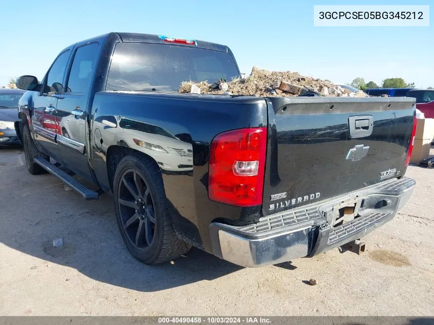 3GCPCSE05BG345212 2011 Chevrolet Silverado 1500 Lt