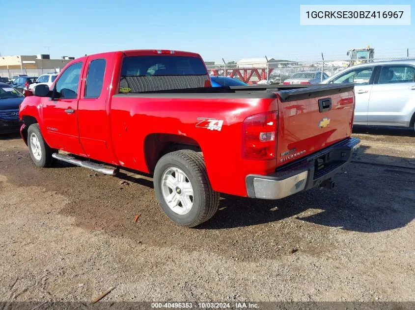 2011 Chevrolet Silverado 1500 Lt VIN: 1GCRKSE30BZ416967 Lot: 40496353