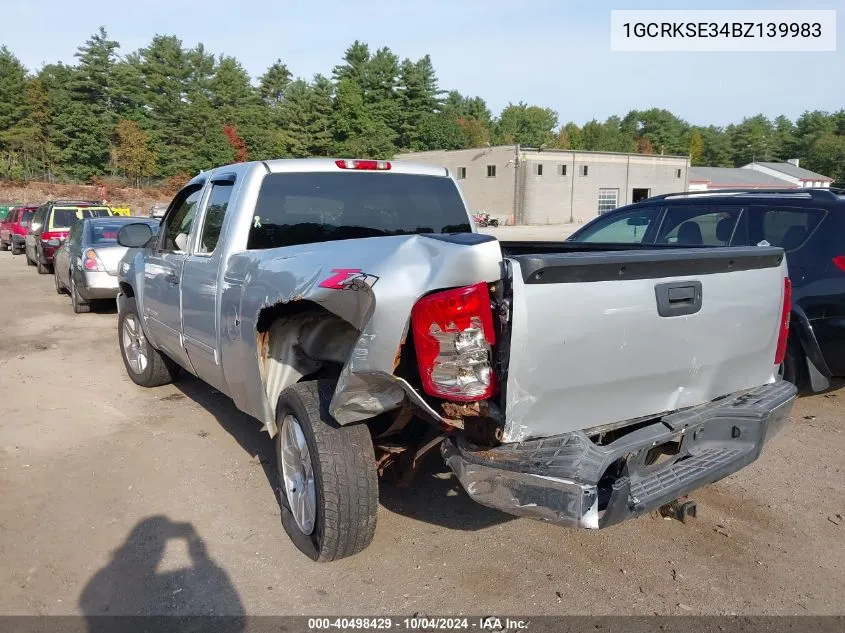 2011 Chevrolet Silverado 1500 Lt VIN: 1GCRKSE34BZ139983 Lot: 40498429