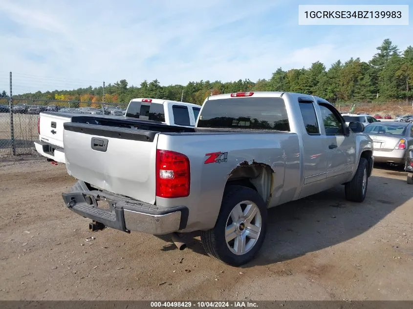 2011 Chevrolet Silverado 1500 Lt VIN: 1GCRKSE34BZ139983 Lot: 40498429