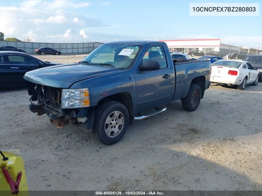 2011 Chevrolet Silverado 1500 Work Truck VIN: 1GCNCPEX7BZ280803 Lot: 40505129