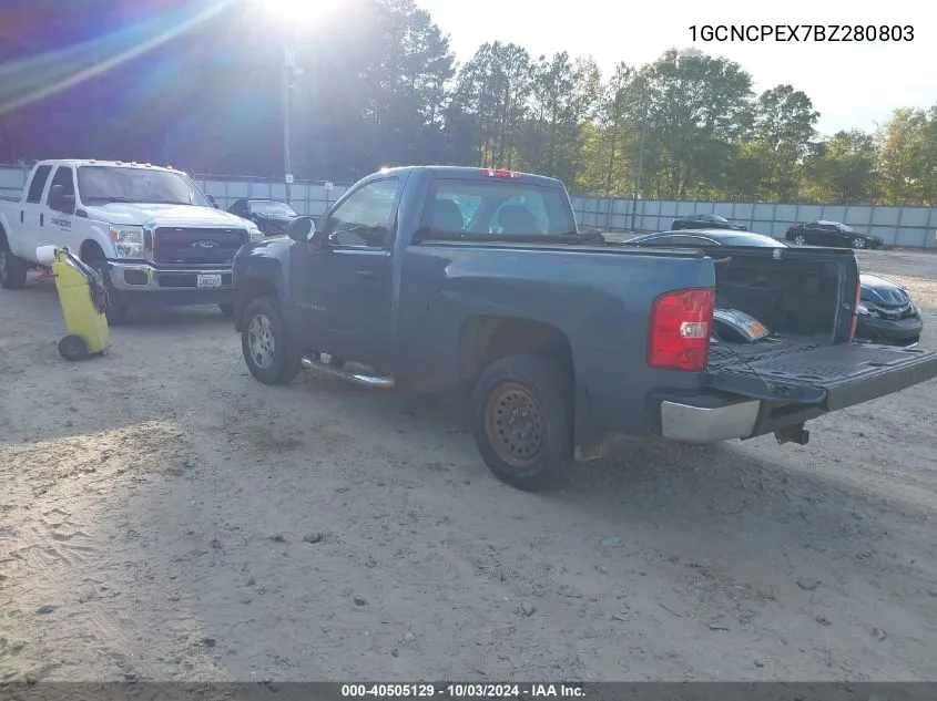 2011 Chevrolet Silverado 1500 Work Truck VIN: 1GCNCPEX7BZ280803 Lot: 40505129