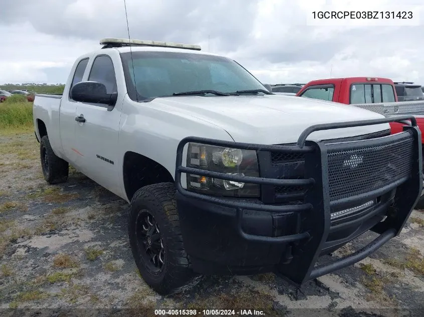 2011 Chevrolet Silverado C1500 VIN: 1GCRCPE03BZ131423 Lot: 40515398