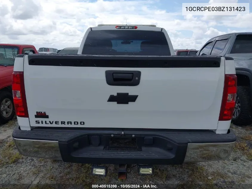 2011 Chevrolet Silverado C1500 VIN: 1GCRCPE03BZ131423 Lot: 40515398