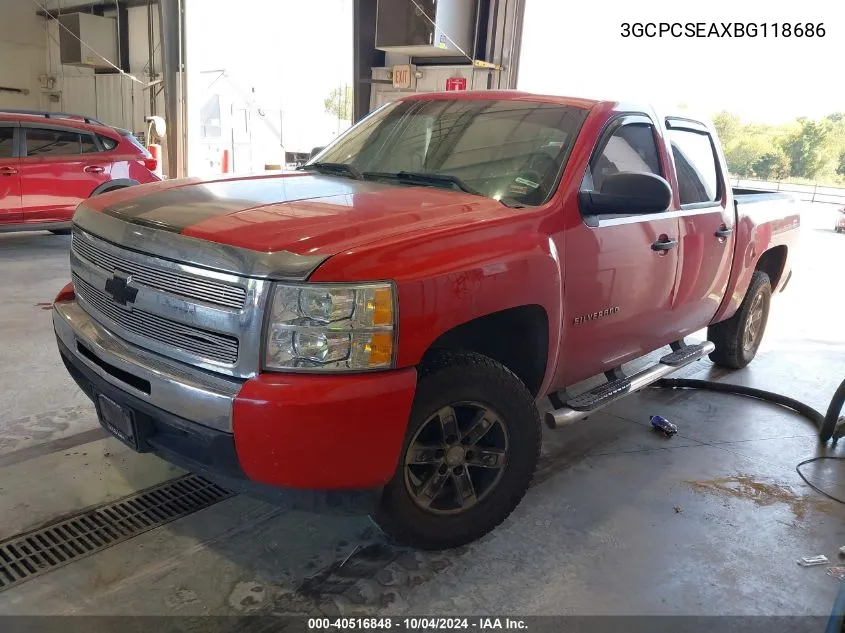 2011 Chevrolet Silverado 1500 Lt VIN: 3GCPCSEAXBG118686 Lot: 40516848