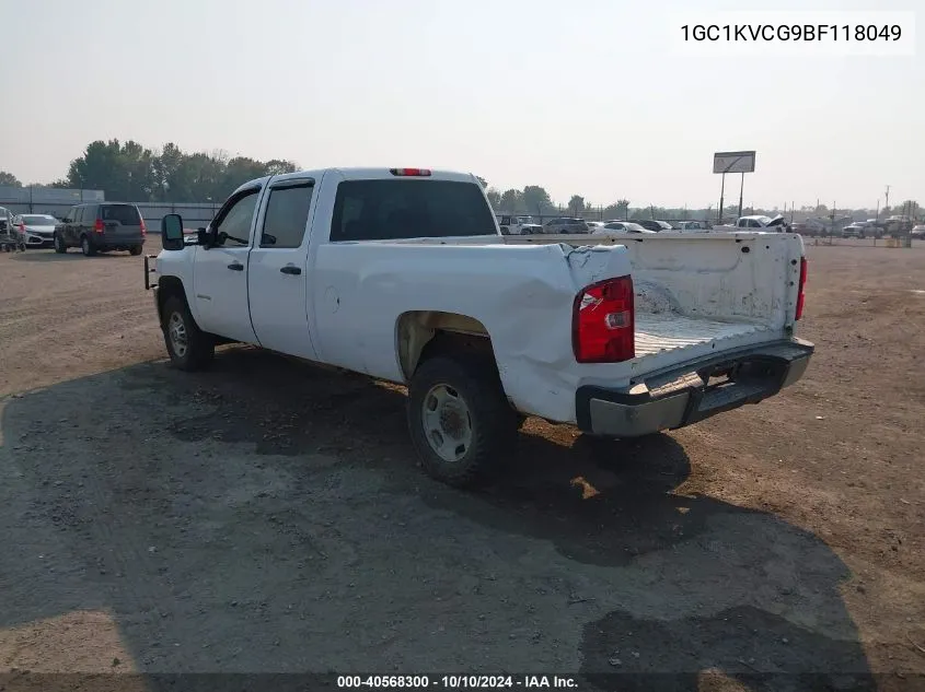 2011 Chevrolet Silverado 2500Hd Work Truck VIN: 1GC1KVCG9BF118049 Lot: 40568300