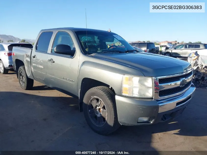 3GCPCSE02BG306383 2011 Chevrolet Silverado 1500 Lt