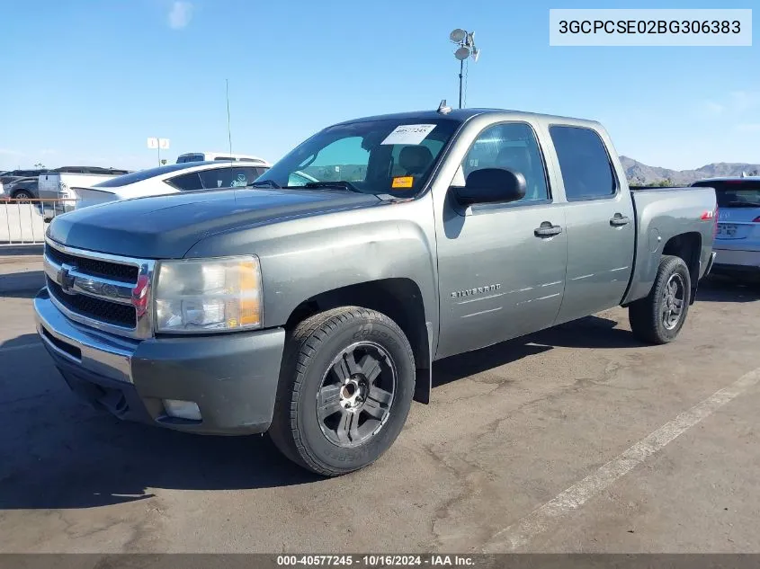 2011 Chevrolet Silverado 1500 Lt VIN: 3GCPCSE02BG306383 Lot: 40577245