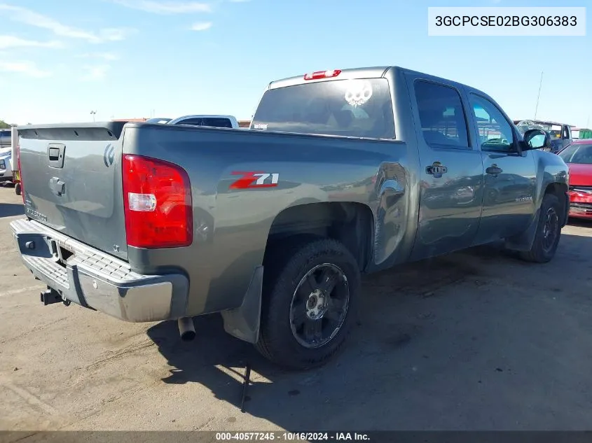 3GCPCSE02BG306383 2011 Chevrolet Silverado 1500 Lt