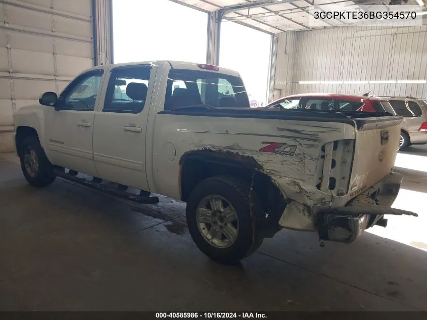 2011 Chevrolet Silverado 1500 Ltz VIN: 3GCPKTE36BG354570 Lot: 40585986