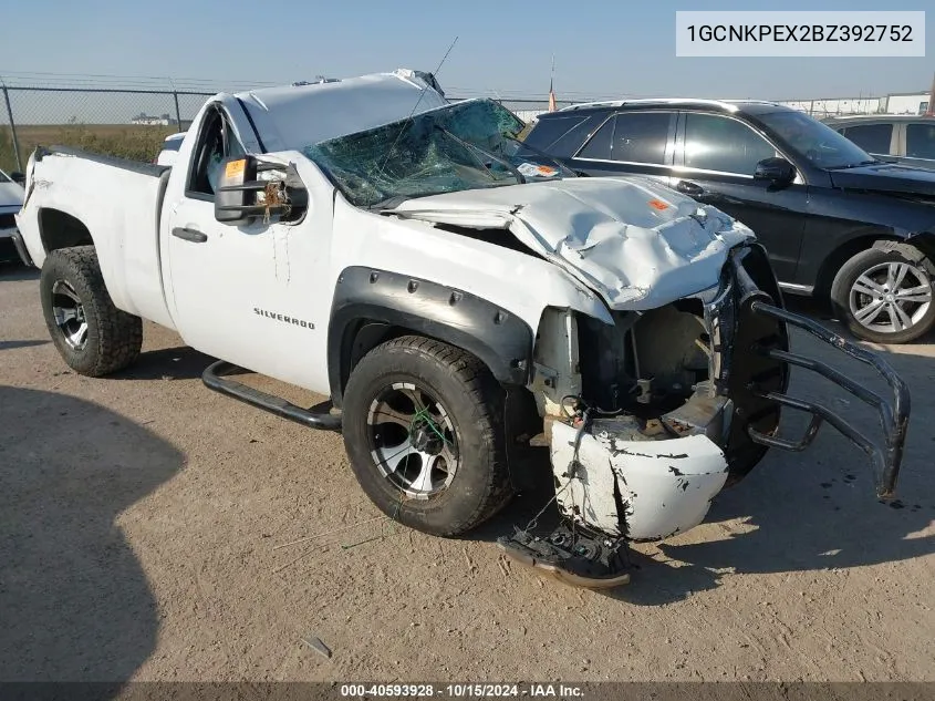 2011 Chevrolet Silverado 1500 Work Truck VIN: 1GCNKPEX2BZ392752 Lot: 40593928