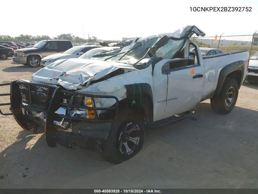 2011 Chevrolet Silverado 1500 Work Truck VIN: 1GCNKPEX2BZ392752 Lot: 40593928