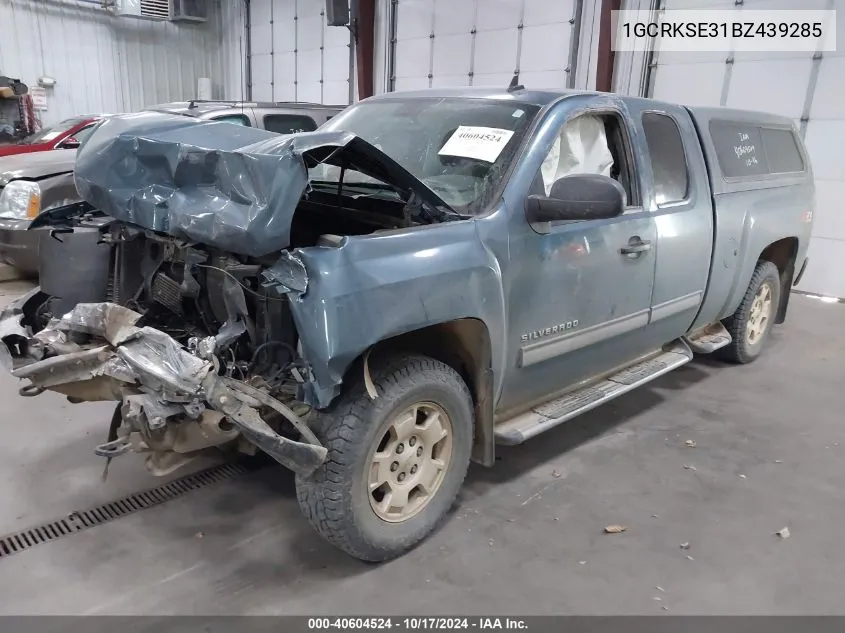 2011 Chevrolet Silverado 1500 Lt VIN: 1GCRKSE31BZ439285 Lot: 40604524