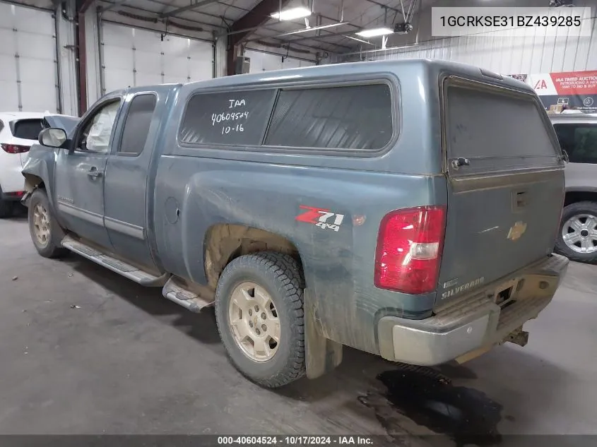 2011 Chevrolet Silverado 1500 Lt VIN: 1GCRKSE31BZ439285 Lot: 40604524