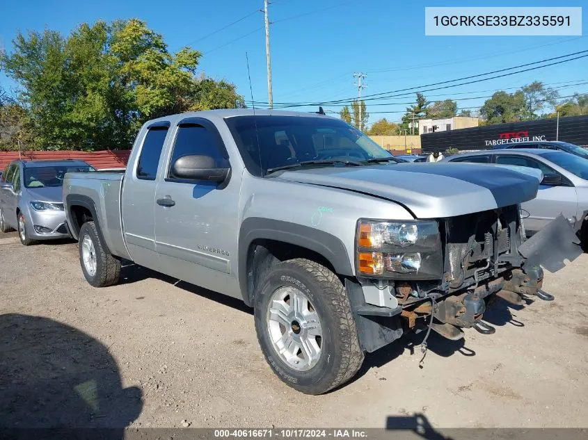 2011 Chevrolet Silverado 1500 Lt VIN: 1GCRKSE33BZ335591 Lot: 40616671