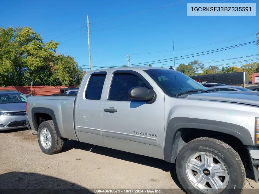 2011 Chevrolet Silverado 1500 Lt VIN: 1GCRKSE33BZ335591 Lot: 40616671