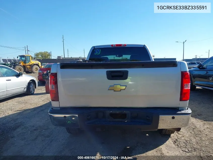 2011 Chevrolet Silverado 1500 Lt VIN: 1GCRKSE33BZ335591 Lot: 40616671