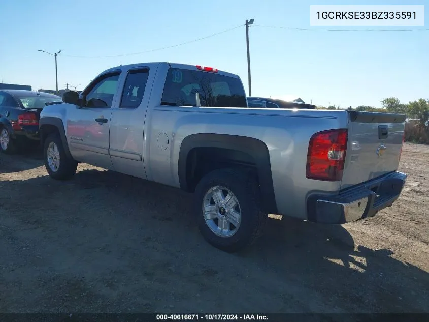 2011 Chevrolet Silverado 1500 Lt VIN: 1GCRKSE33BZ335591 Lot: 40616671