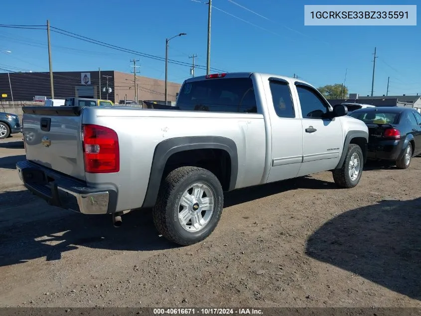 2011 Chevrolet Silverado 1500 Lt VIN: 1GCRKSE33BZ335591 Lot: 40616671