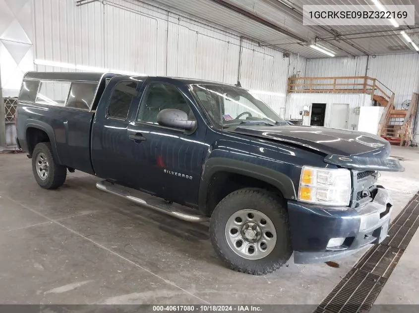 2011 Chevrolet Silverado 1500 Lt VIN: 1GCRKSE09BZ322169 Lot: 40617080