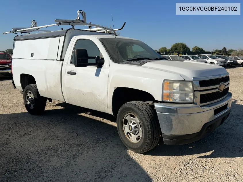 2011 Chevrolet Silverado 2500Hd Work Truck VIN: 1GC0KVCG0BF240102 Lot: 40657265