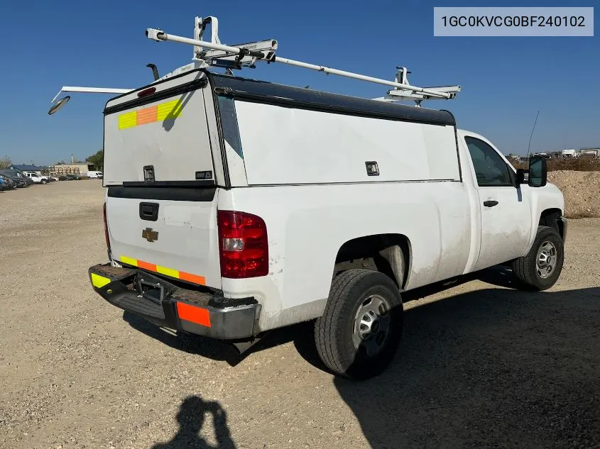 2011 Chevrolet Silverado 2500Hd Work Truck VIN: 1GC0KVCG0BF240102 Lot: 40657265