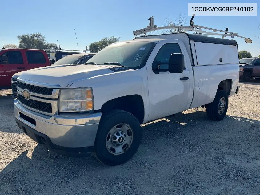 2011 Chevrolet Silverado 2500Hd Work Truck VIN: 1GC0KVCG0BF240102 Lot: 40657265