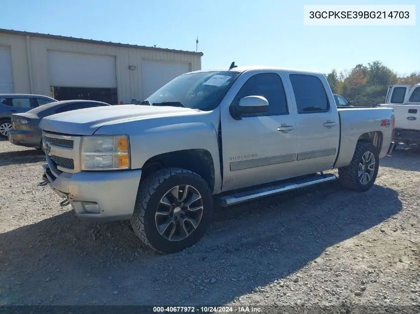 2011 Chevrolet Silverado 1500 Lt VIN: 3GCPKSE39BG214703 Lot: 40677972