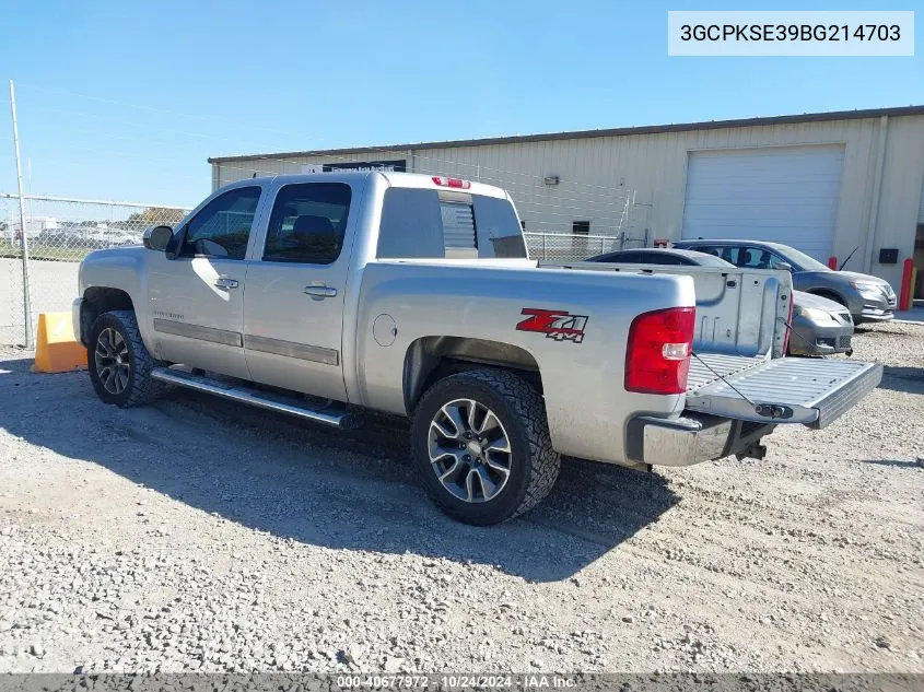 2011 Chevrolet Silverado 1500 Lt VIN: 3GCPKSE39BG214703 Lot: 40677972