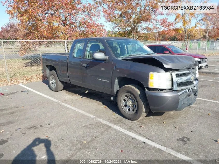 1GCRCPEXXBZ183984 2011 Chevrolet Silverado 1500 Work Truck