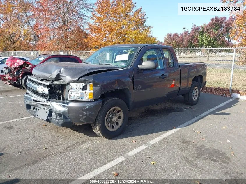 1GCRCPEXXBZ183984 2011 Chevrolet Silverado 1500 Work Truck