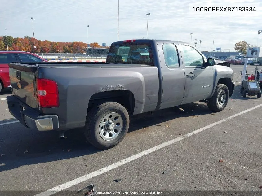 1GCRCPEXXBZ183984 2011 Chevrolet Silverado 1500 Work Truck