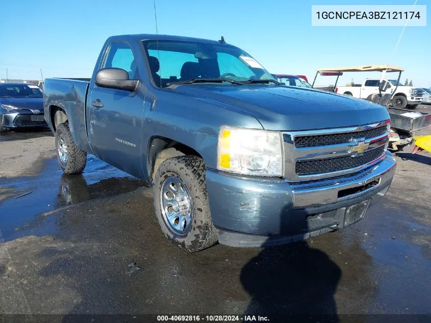 2011 Chevrolet Silverado 1500 Work Truck VIN: 1GCNCPEA3BZ121174 Lot: 40692816