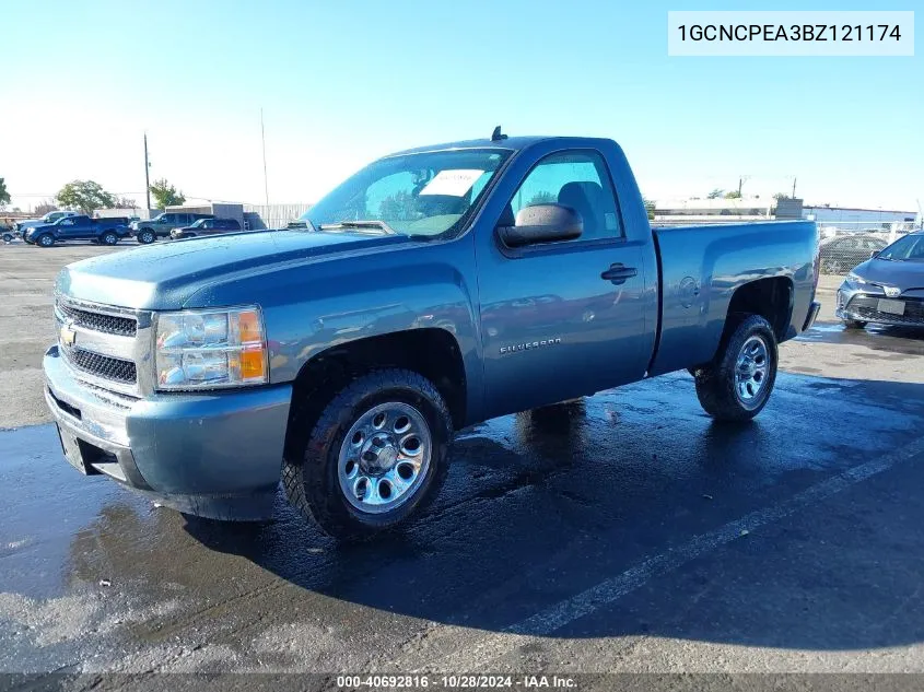 2011 Chevrolet Silverado 1500 Work Truck VIN: 1GCNCPEA3BZ121174 Lot: 40692816