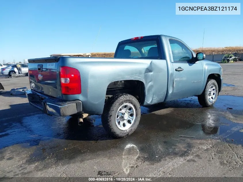 2011 Chevrolet Silverado 1500 Work Truck VIN: 1GCNCPEA3BZ121174 Lot: 40692816