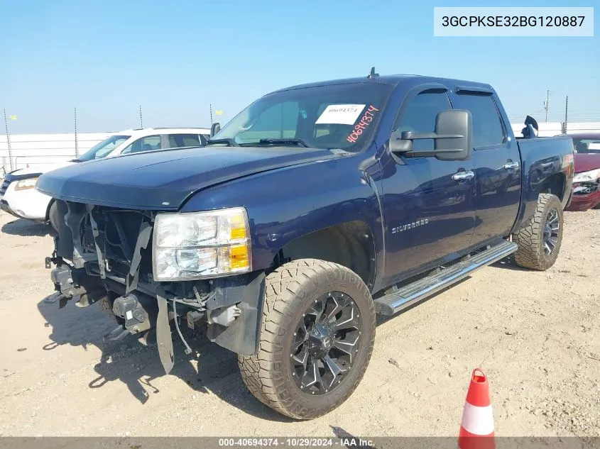 2011 Chevrolet Silverado 1500 Lt VIN: 3GCPKSE32BG120887 Lot: 40694374