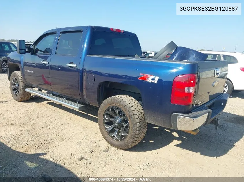 2011 Chevrolet Silverado 1500 Lt VIN: 3GCPKSE32BG120887 Lot: 40694374