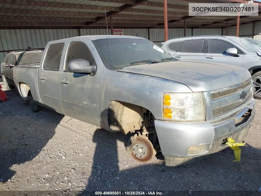 2011 Chevrolet Silverado 1500 Lt VIN: 3GCPKSE34BG207481 Lot: 40695051