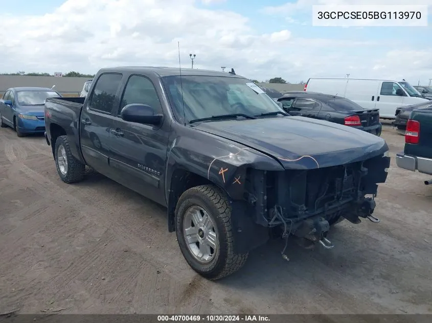 2011 Chevrolet Silverado 1500 Lt VIN: 3GCPCSE05BG113970 Lot: 40700469